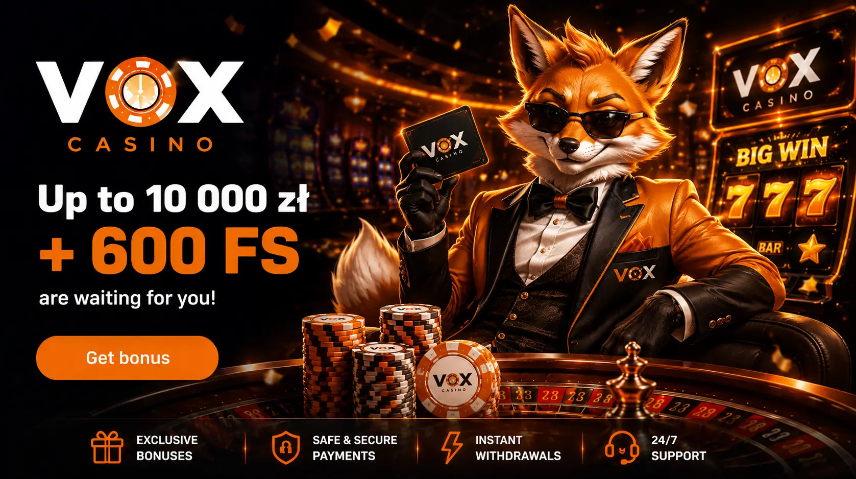 Vox Casino Polska — oficjalna platforma kasyna online